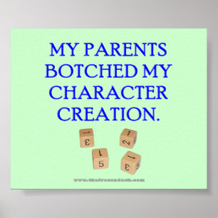 My Parents Botched My Character Creation Poster