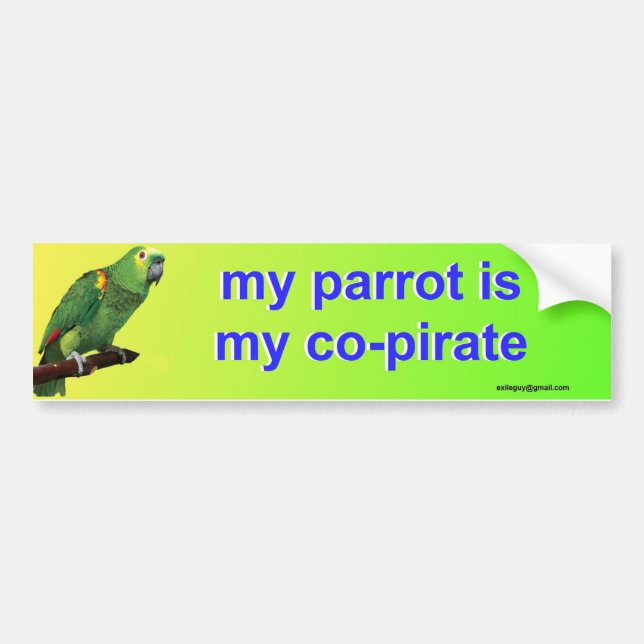 my parrot is bumper sticker (Front)