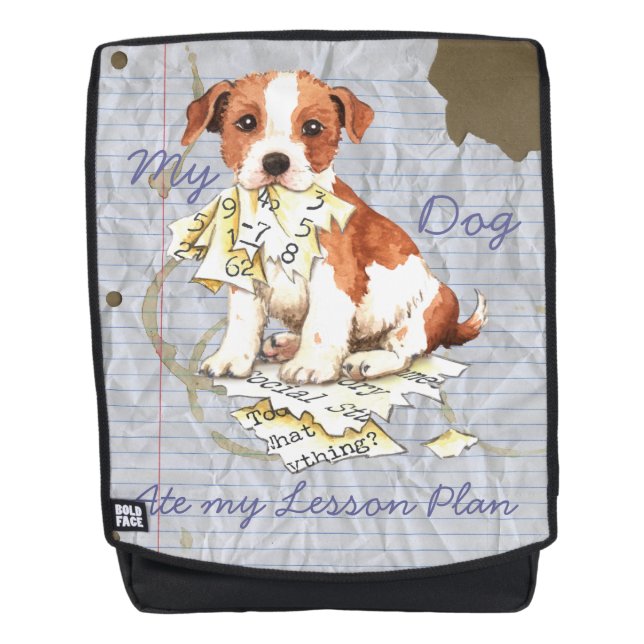 My Parson Russell Terrier Ate My Lesson Plan Backpack (Front)