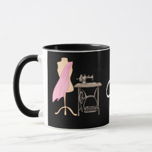 MY PASSION dressmaking model and sewing machine Mug