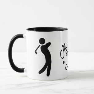 MY PASSION is golf. Editable text Mug