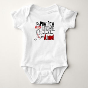 My Paw Paw Is An Angel Lung Cancer Baby Bodysuit