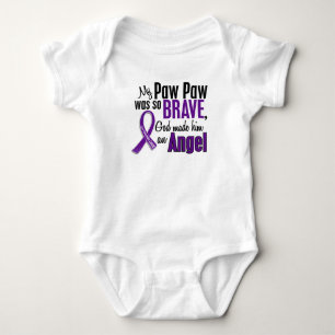 My Paw Paw Is An Angel Pancreatic Cancer Baby Bodysuit