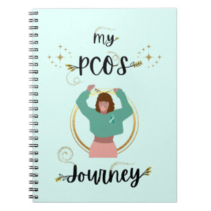 My PCOS Journey Polycystic Ovarian Syndrome Teal Notebook