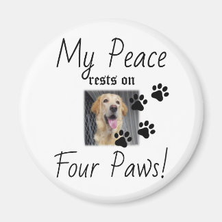 My Peace rests on Four Paws - Cute Pet Lover Quote Magnet