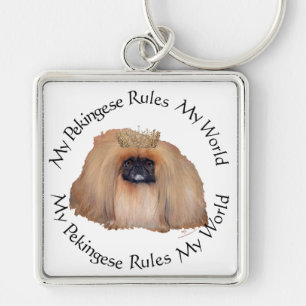 My Pekingese Rules My World Keychain