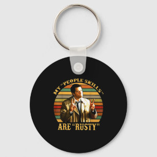 My People Skills Are Rusty Vintage Keychain