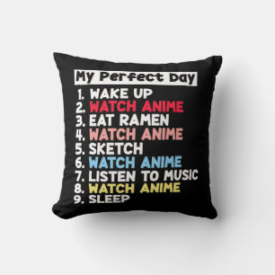 My Perfect Day Anime Merch Cute For Teens Girls Wo Throw Pillow