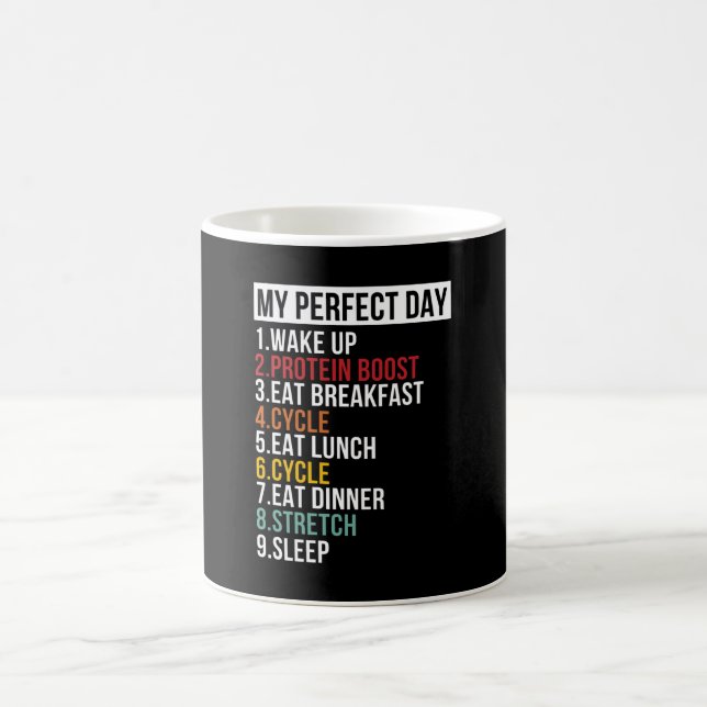 My Perfect Day For Bike Lover & Cyclist Coffee Mug (Center)