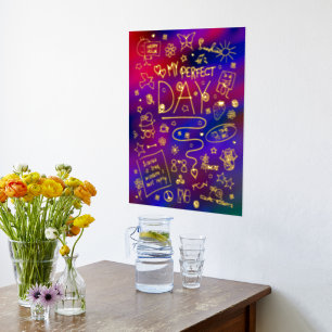 My Perfect Day - Positive Thinking 2 Foil Prints