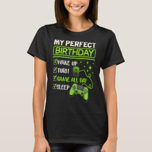 My Perfect Day Video Games Gaming  8th Birthday Bo T-Shirt