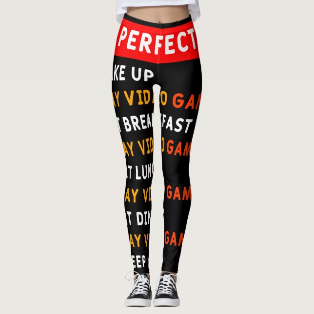 My Perfect Day - Video Games Leggings (Front)