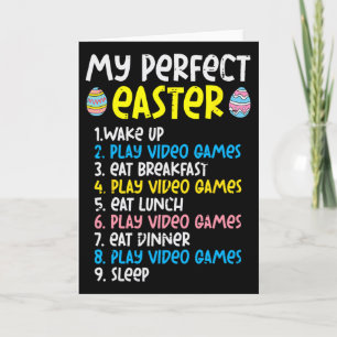 My Perfect Easter Play Video Gamer Funny Gamer Boy Card