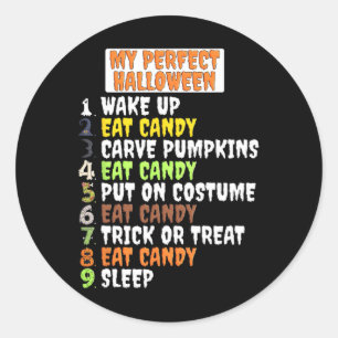 My Perfect Halloween Fun Skeleton Zombie Cool Pump Classic Round Sticker