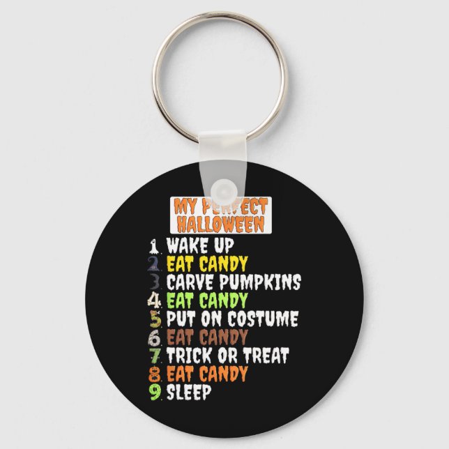 My Perfect Halloween Fun Skeleton Zombie Cool Pump Keychain (Front)