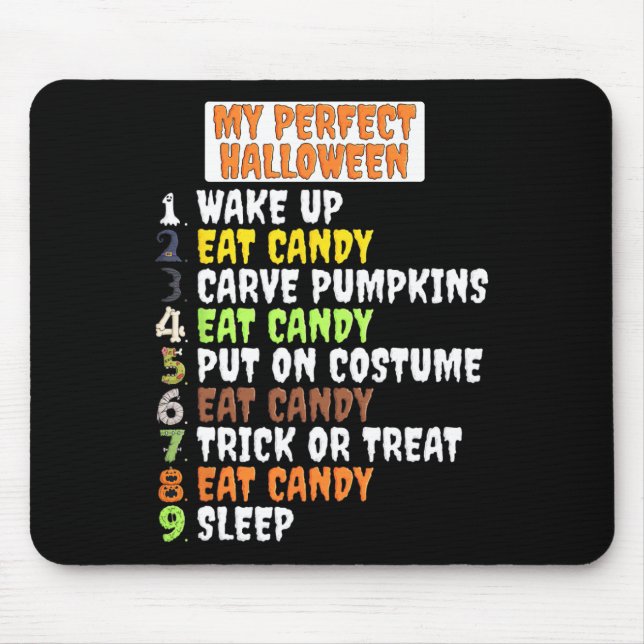 My Perfect Halloween Fun Skeleton Zombie Cool Pump Mouse Pad (Front)