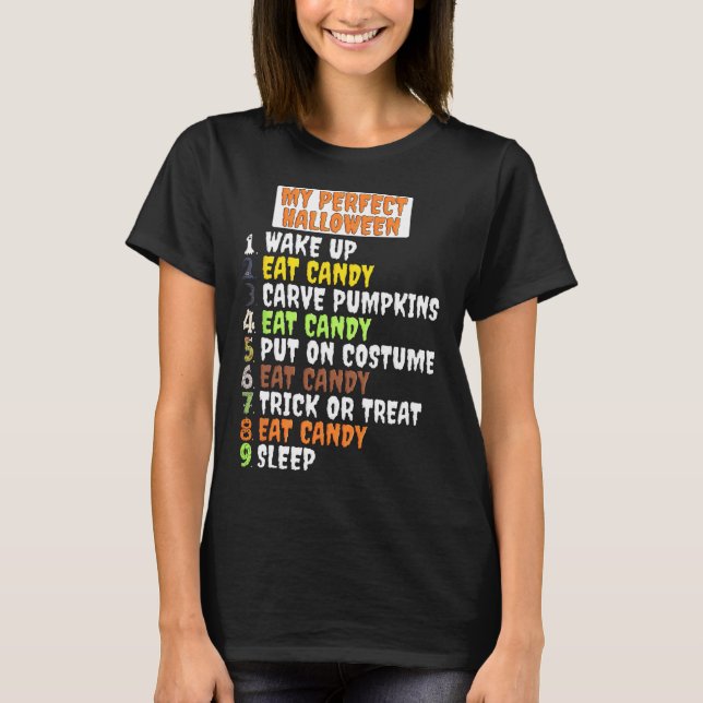 My Perfect Halloween Fun Skeleton Zombie Cool Pump T-Shirt (Front)