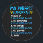 My Perfect Hanukkah Video Game Chanukah Jew Men Bo Classic Round Sticker<br><div class="desc">My Perfect Hanukkah Video Game Chanukah Jew Men Boys Kids</div>