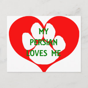my persian loves me postcard