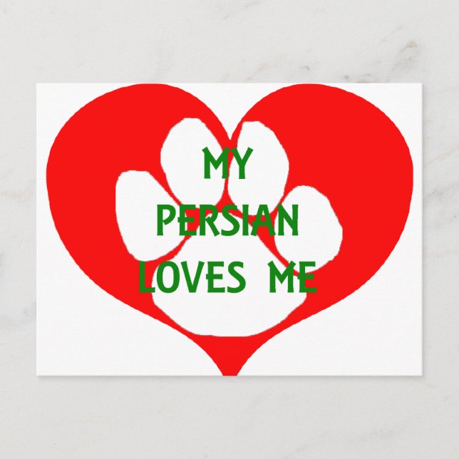 my persian loves me postcard (Front)