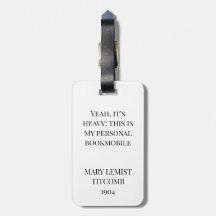 My Personal Bookmobile Luggage Tag