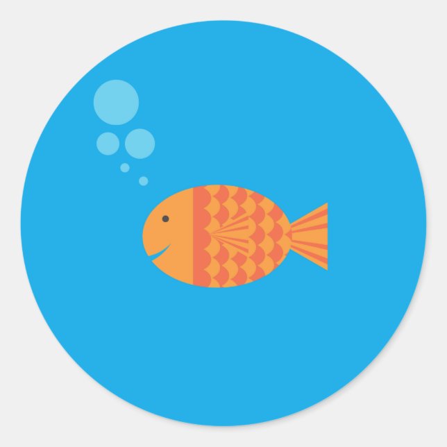 My Pet Goldfish Classic Round Sticker (Front)