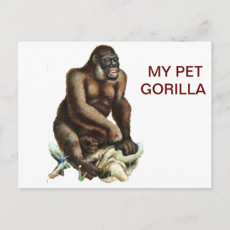 MY PET GORILLA POSTCARD