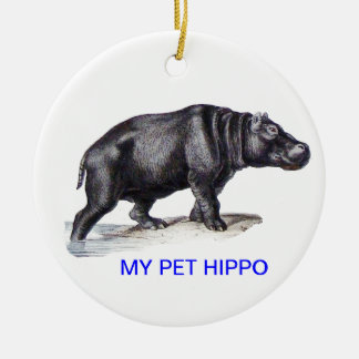 MY PET HIPPO CERAMIC ORNAMENT