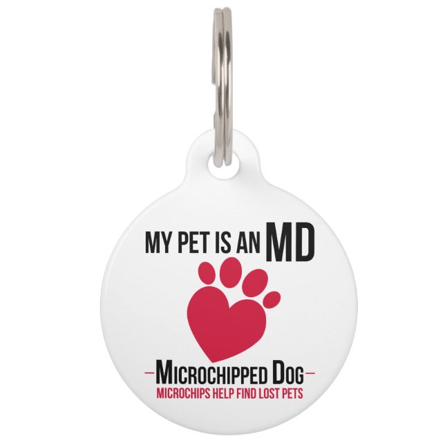 "My Pet is an MD" Pet ID Tag (Front)