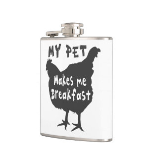 My Pet Makes Me Breakfast Hip Flask