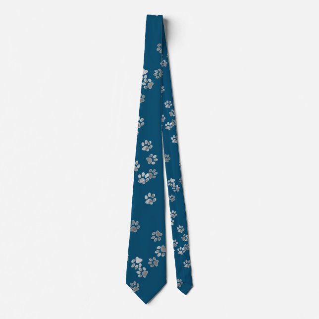 My Pet Pawprints Neck Tie (Front)