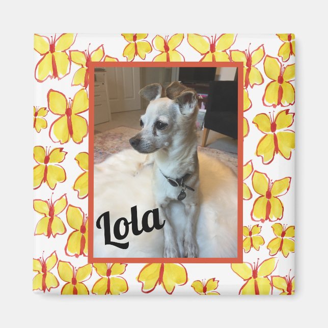 My Pet Personalized Framed Photo Magnet (Front)
