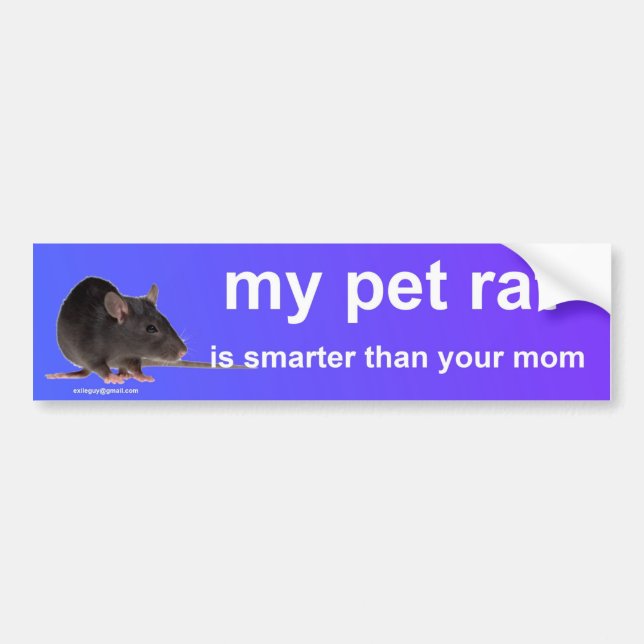 my pet rat bumper sticker (Front)