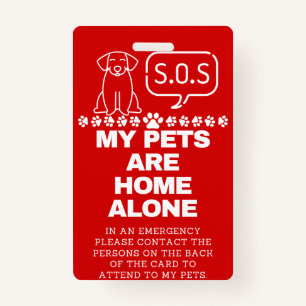 My Pets are Home Alone ICE  Badge