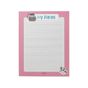 My Pink Coffee Notes Notespad
