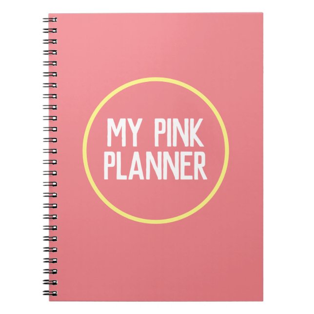 My Pink Planner notes Notebook (Front)