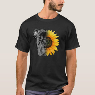 My Pitbull Is A Sunflower She s A Sunshine Hippie  T-Shirt