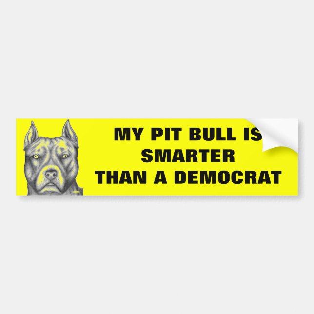 MY PITBULL IS SMARTER BUMPER STICKER (Front)