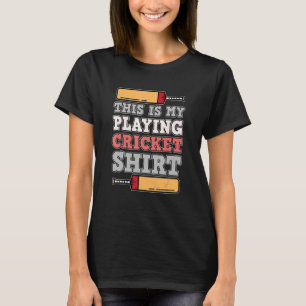 My Playing Cricket Sports Player Team Coach Graph T-Shirt