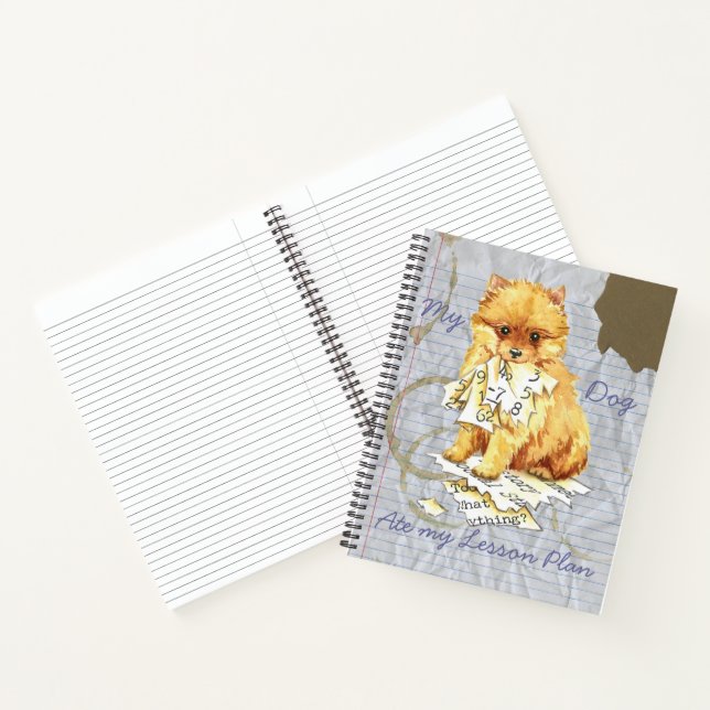 My Pomeranian Ate My Lesson Plan Notebook (Inside)