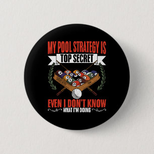 My Pool Strategy Snooker Game Pool Players Billiar 2 Inch Round Button