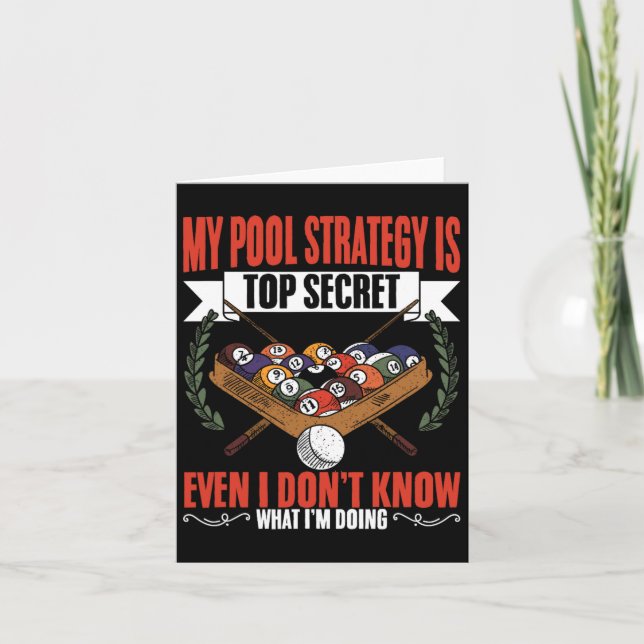 My Pool Strategy Snooker Game Pool Players Billiar Card (Front)