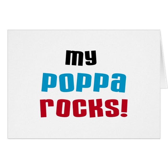 My Poppa Rocks Tshirts and Gifts (Front Horizontal)