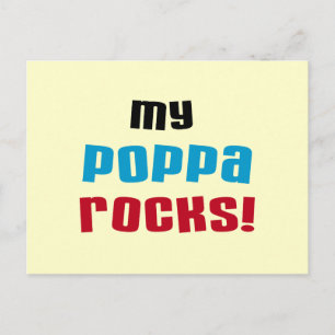 My Poppa Rocks Tshirts and Gifts Postcard
