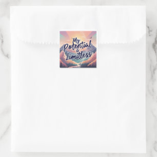 My Potential Is Limitless Positive Affirmation Square Sticker