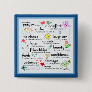 My Prayer For You Blessings 2 Inch Square Button