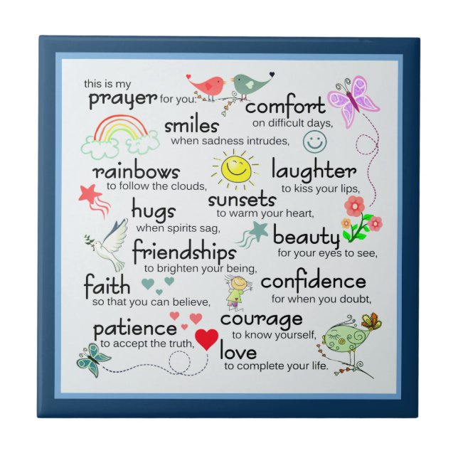 My Prayer For You Blessings Tile (Front)