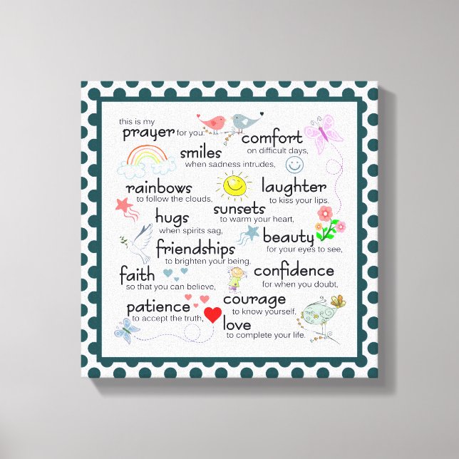 My Prayer For You Canvas Print (Front)