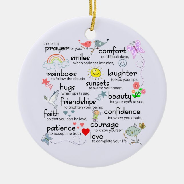 My Prayer For You Ceramic Ornament (Front)