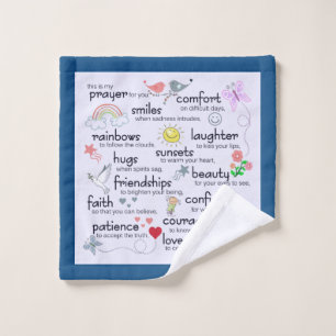 My Prayer For You   Classic Blue Wash Cloth